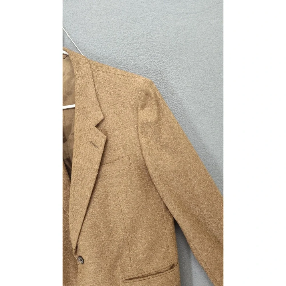 Amalfe Orsini Men Blazer 42 Brown Wool Blend Casual Tweed Style Two Button Coat
